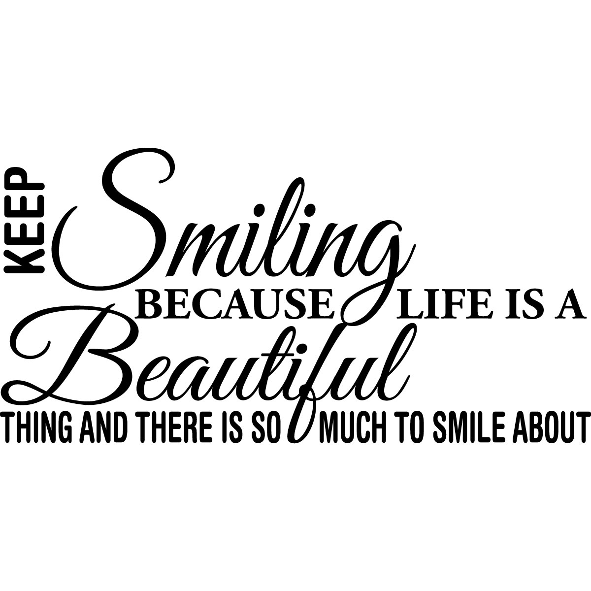 Wall decal Smiling is beautiful